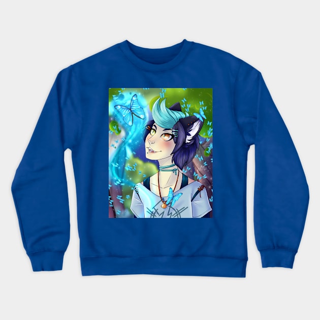 Damien butterflies Crewneck Sweatshirt by KeishaMaKainn